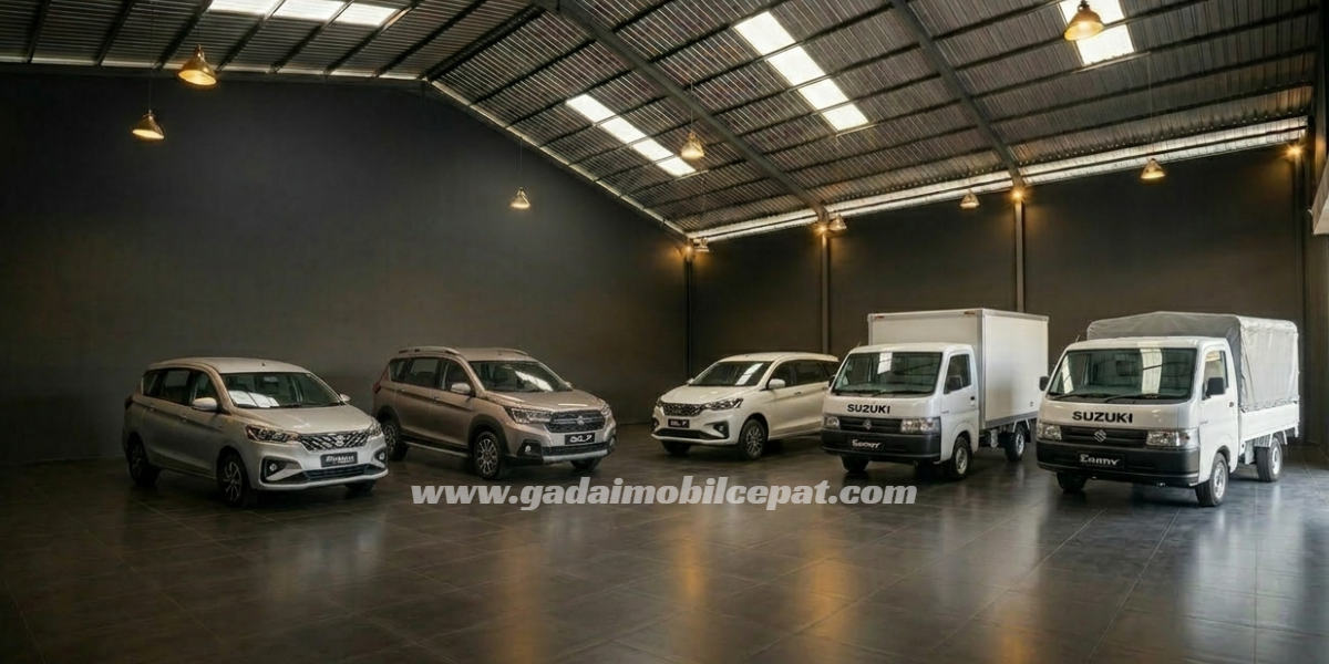 Gadaimobilcepat.com menyediakan fasilitas pinjaman beragunan fisik mobil Suzuki tahun pembuatan 15 tahun terakhir.