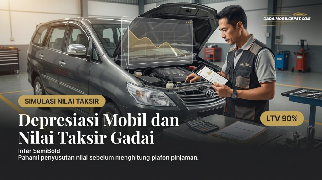 grafik penyusutan nilai kendaraan seiring usia dan pemakaian