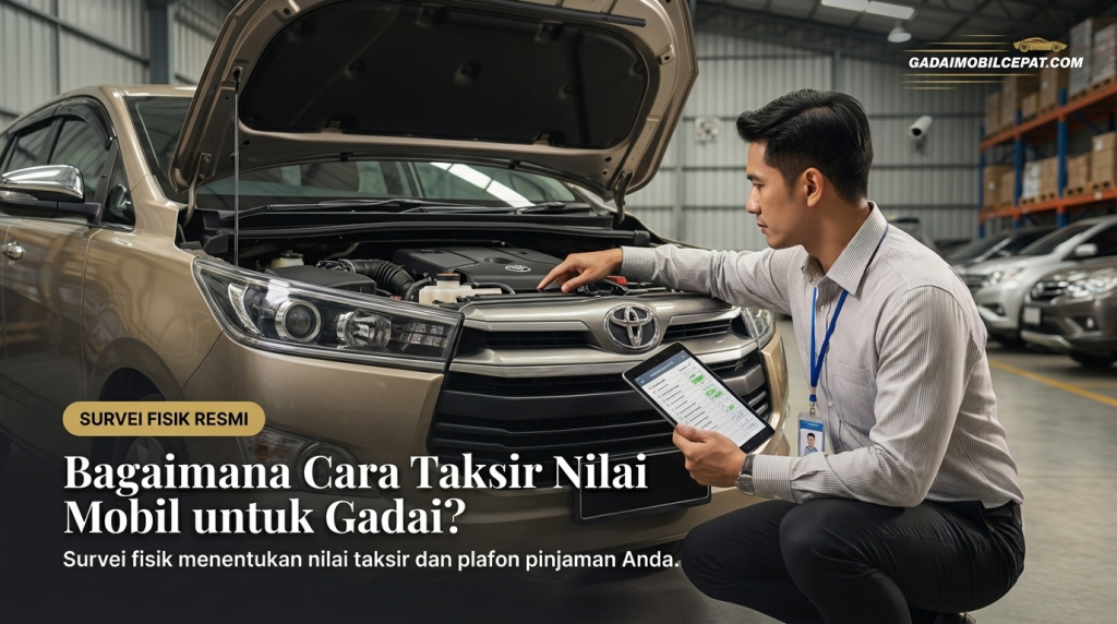 proses survei fisik mobil untuk penilaian gadai kendaraan